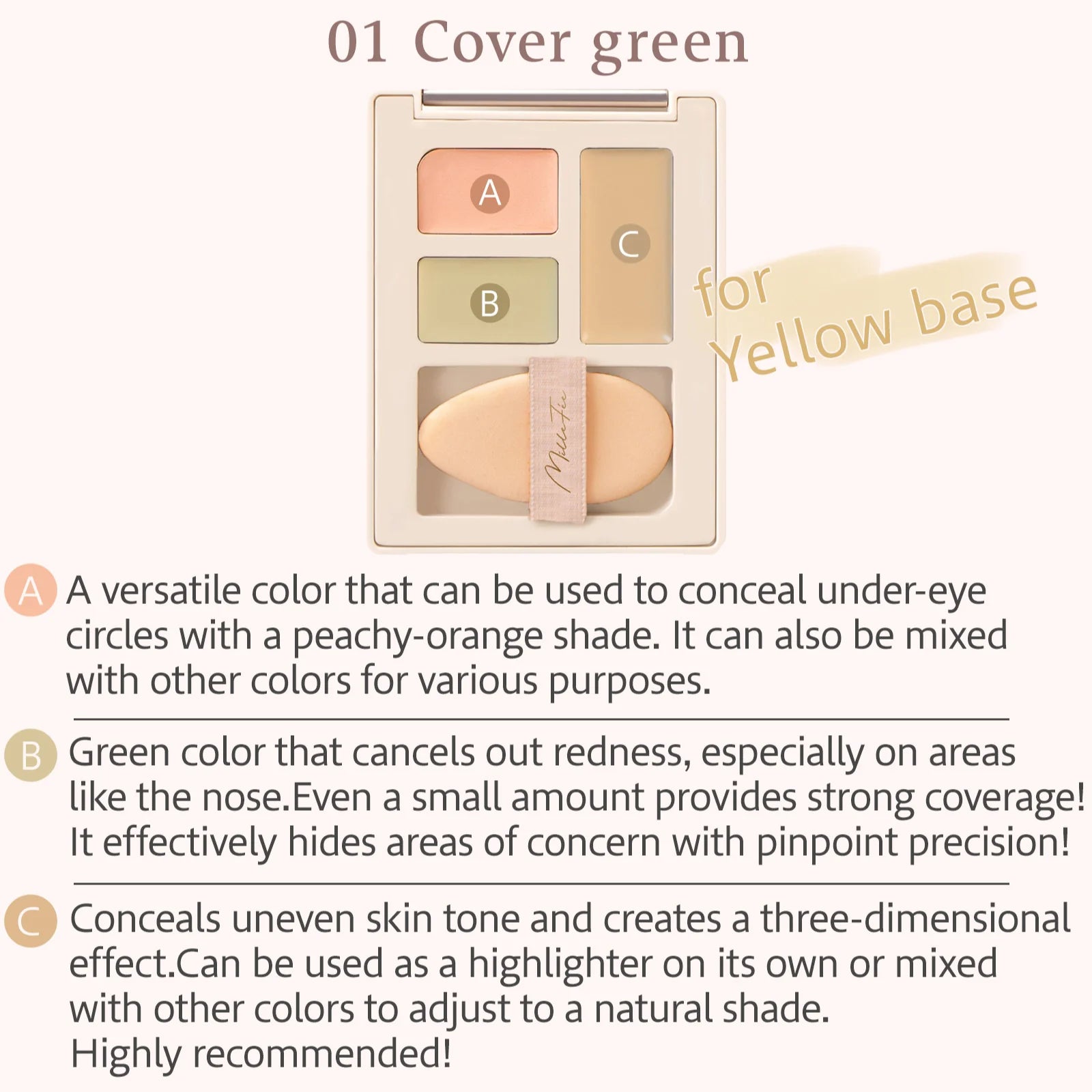 MilleFée Secret Concealer Palette - ColourKnows